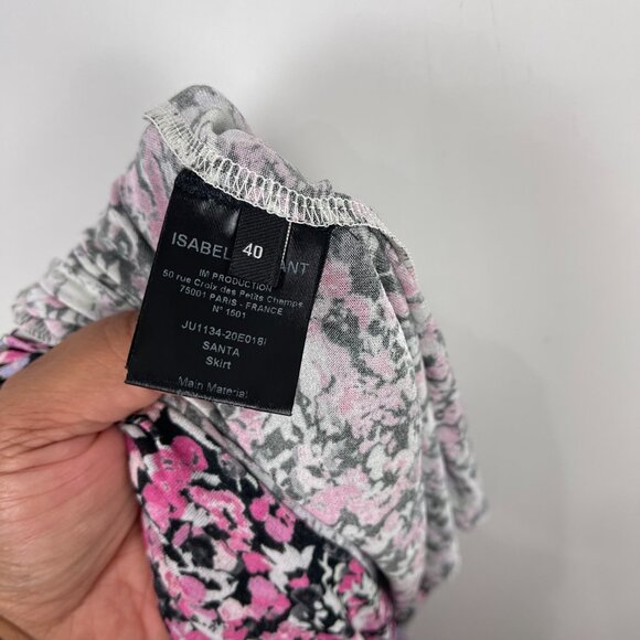 Isabel Marant Floral Ruffle Mini Skirt Women’s Size 40 Handkerchief Hem Designer - Picture 9 of 9